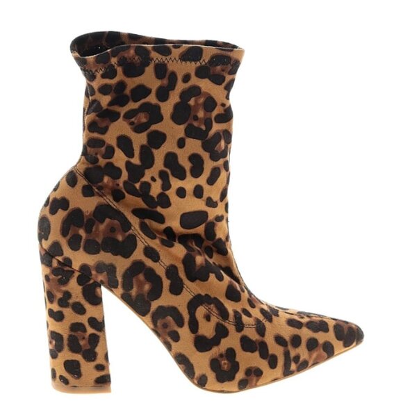 ASOS BOOHOO leopard print soft sock booties 7 - Picture 5 of 8